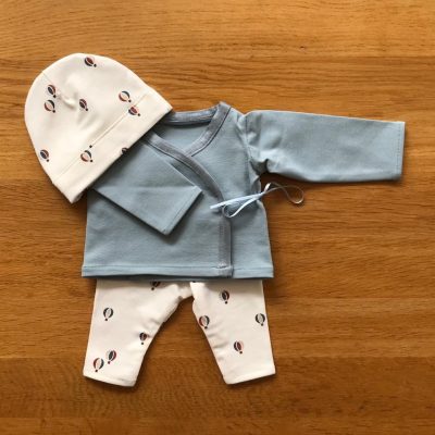Prematuurkleding Ballon Ijsblauw