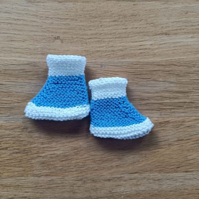 Prematuur sokjes blauw wit