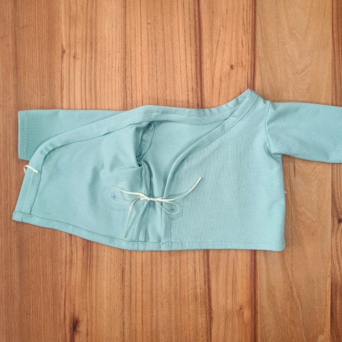 Prematuur overslagshirtje Mintgroen binnenzijde