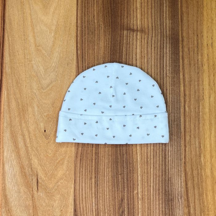 Prematuur mutsjes hartjes taupe