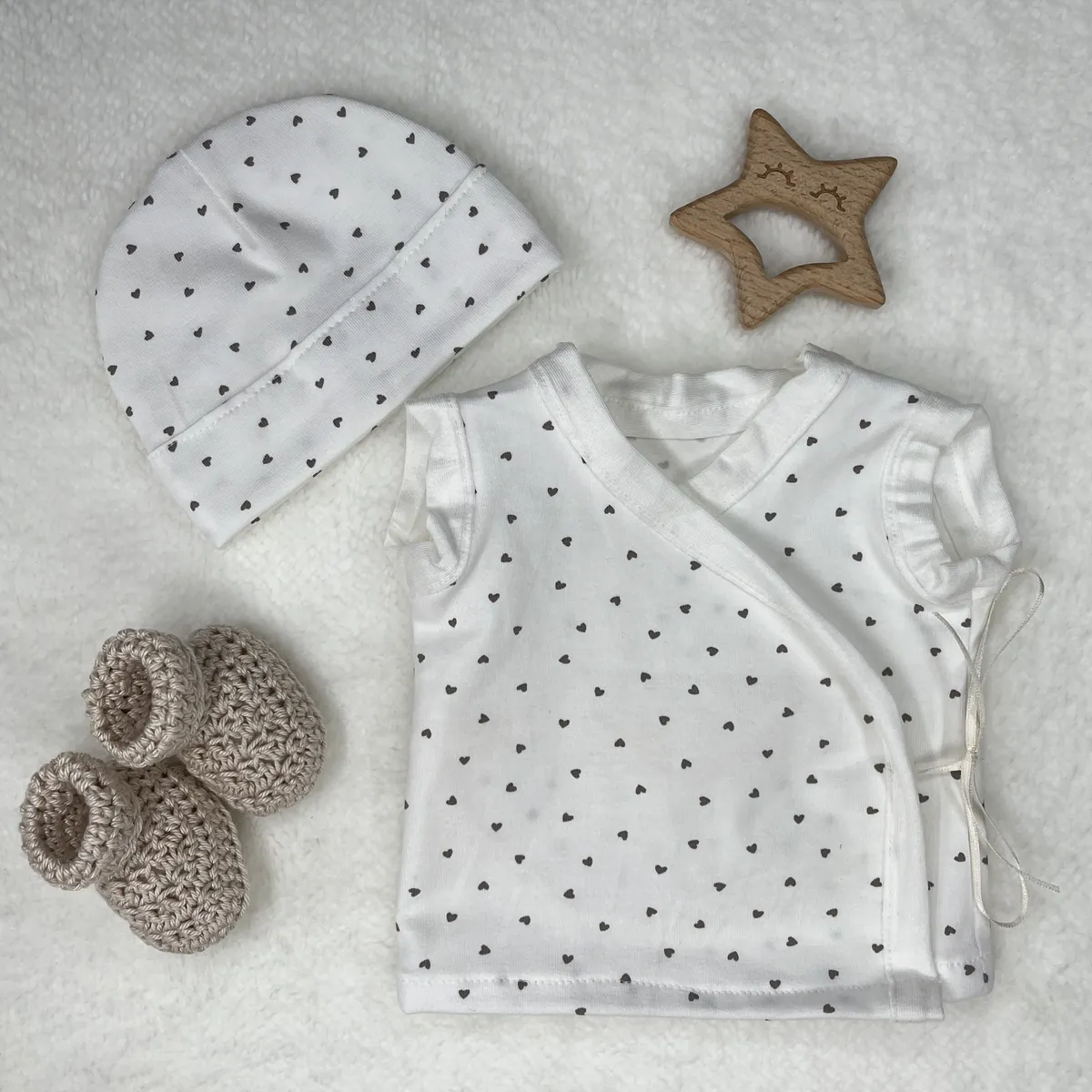 Couveuse kleding Hartje taupe